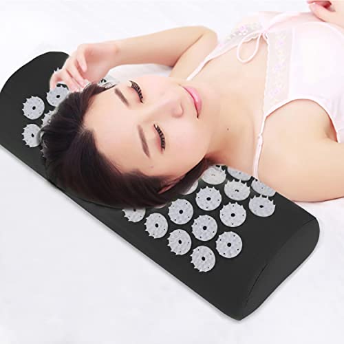 Belmalia Acupressure pillow for the shoulders and neck, bolster, massage cushion, relaxation cushion, TCM Black - Image 5