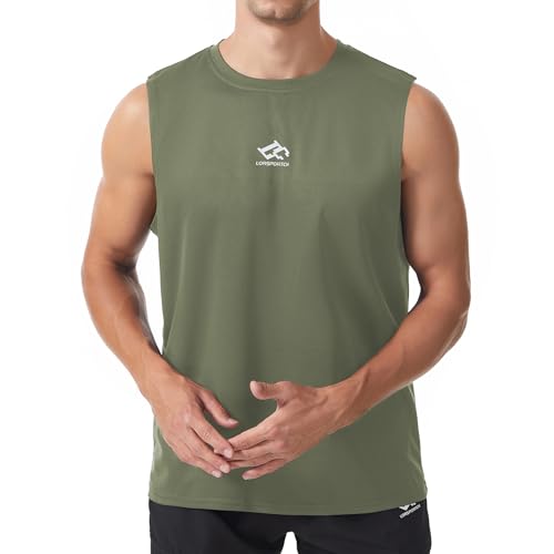 Camiseta sin Mangas para Hombre, Camiseta sin Mangas Deportiva, Culturismo, Entrenamiento, Gimnasio, Elementos Esenciales, Fitness, Correr, Camiseta Verde XXL