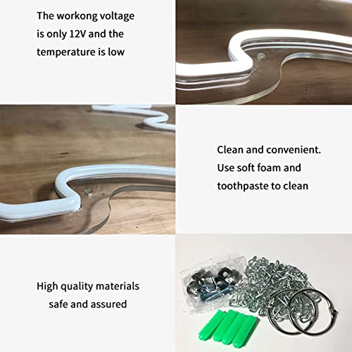 Makeup Insegna al Neon con Ali d'angelo, Luci al