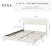 Allewie Queen Size Bed Frame with Adjustable Headboard, Faux Leather Platform Bed with Wood Slats, Heavy Duty Mattress Foundation, No Box Spring Needed, Noise-Free, Easy Assembly, White