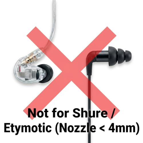 Image of WHIZZER LT100 Liquid Silicone Eartips, 4 Pairs XS /S /M /L, Soft Replacement for 5-6.5mm Nozzle IEMs (Truthear, Moondrop, Campfire Audio), Tight Impactful Bass & All-Day Comfort