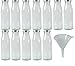 Viva Haushaltswaren - 12 Bottiglie in Vetro a Collo Largo, 0,5L, con Tappo a Vite Argento e Imbuto, Diametro 12 cm