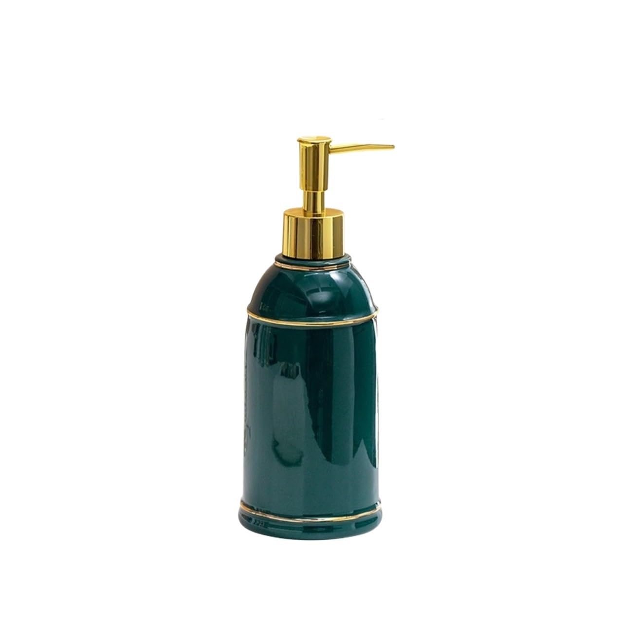 Libangrong-888 Green Kitchen Soap Dispenser 400Ml Modern Ceramic Soap Dispenser Lotion Pump Bottle For Kitchen And Bathroom Decorative Countertop Soap Dispensers