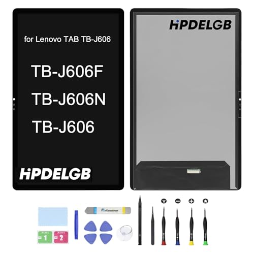HPDELGB Replacement for Lenovo TAB P11 / P11 Plus TB-J616 TB-J606F TB-J606 TB-J606N TB-J606L LCD Touch Screen Display Assembly Repair Kit Black with Free Tools
