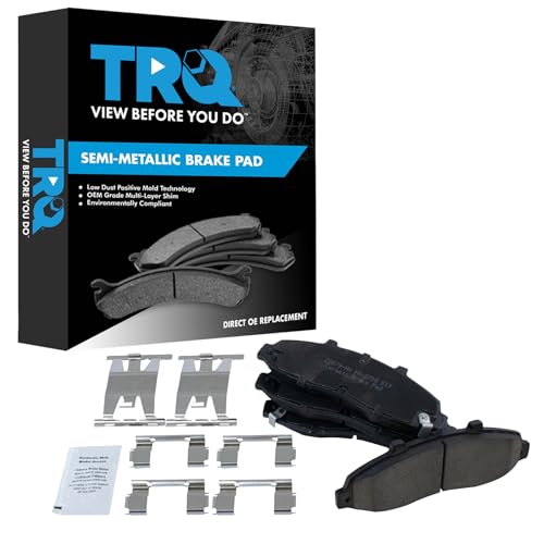 TRQ Front Brake Pads Ceramic Compatible with 1997-2003 Ford F-150 2004 F-150 Heritage 2002 Lincoln Blackwood