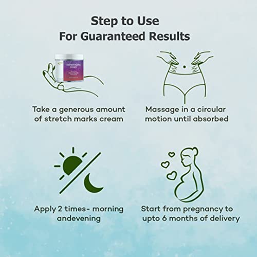 Image of Lass Natural Stretch Mark Removal Cream For Women, Stretch Mark Cream For Pregnancy, Stretch Mark Cream During Pregnancy, Stretch Mark Removal Ceam After Pregnancy - 100g