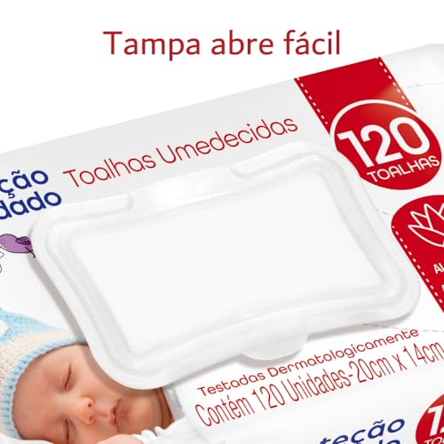 Kit 2 Toalhas Umedecida Proteção e Cuidado com Aloe Vera