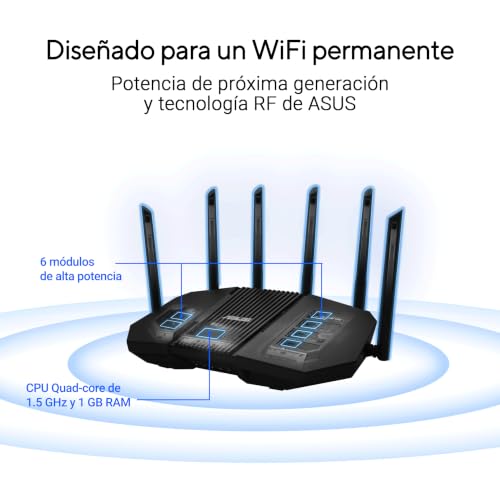 ASUS RT-BE90U – Router AiMesh BE9400 WiFi 7 de Triple Banda 7