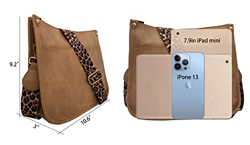 HAIBOLAN Women's Leopard Guitar Strap Crossbody Purse Shoulder Bucket Cross-body Purse3