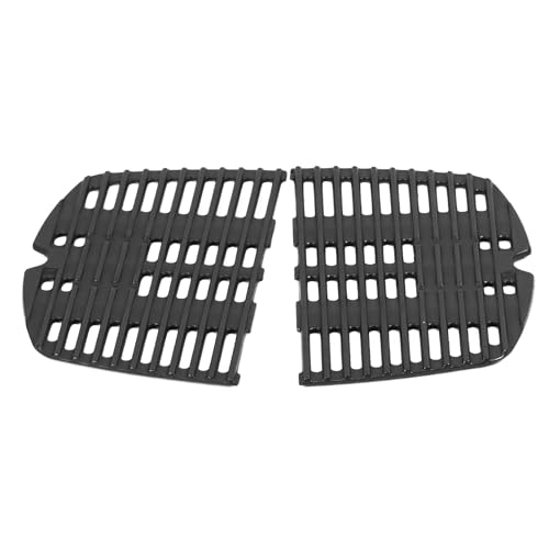 COGRICHBF Q100 Gusseisen Grillrost für Weber Q100 Q1000 Q120 Q1200 Q1400 Zubehör Gasgrill 32 x 21.6CM Ersatzteile Rost für Weber 7644 Grill Baby-Q Ersatzrost 2Pack