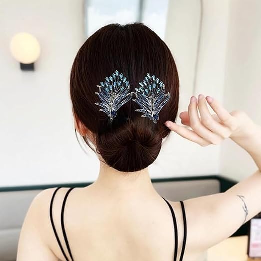 KHAMKARI Magic Hair Bun Maker French Hairstyle Twist Lazy Curler Hair Barrettes Bun clip Elegant Hair Accessories for Women Girls (Blue)