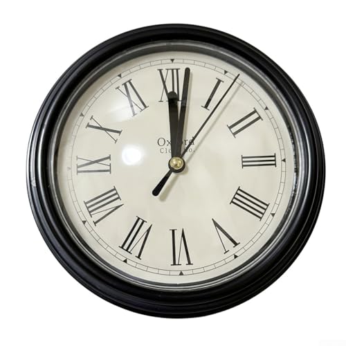 HpLive - HpLive Vintage Mini Quarzuhr 150mm römische Ziffern Uhr Einsatz DIY Silent Miniatur Uhr weißes Zifferblatt schwarz Trim