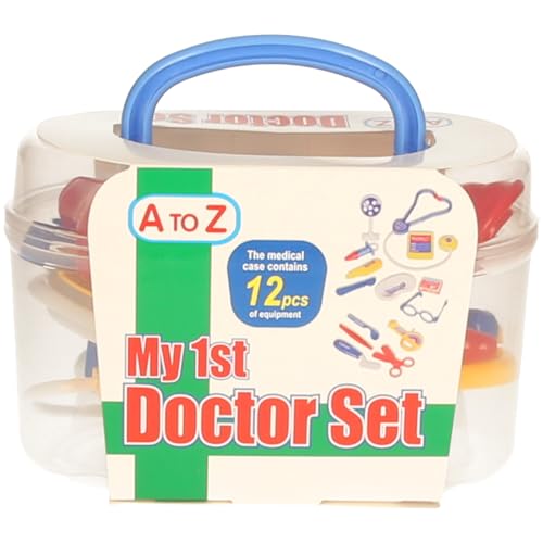 A to Z My 1st Doctor Set, 12 Pieces Medical Play Kit with Carrying Case, Educational Pretend Play Toy, Multicolor, Standard - Image 4