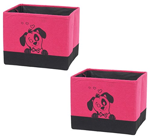 Image of PrettyKrafts Storage Box Set of 2 Open Impreio Pink