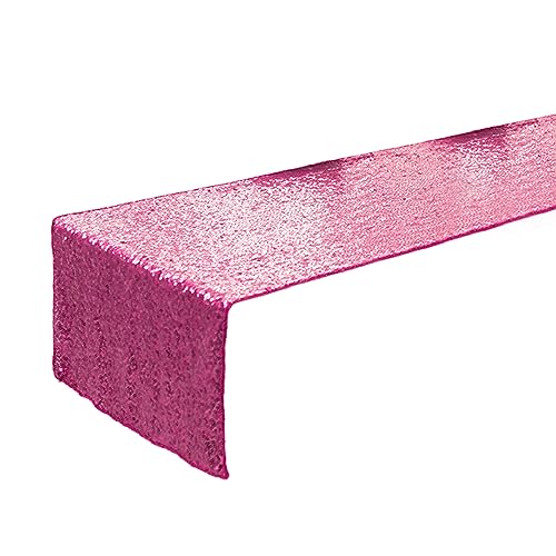 Elegante camino de mesa de lentejuelas para decoración moderna de mesa de comedor, brillante un camino de mesa para fiestas