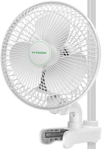 VIVOSUN AeroWave A6 Grow Tent Clip Fan, Patented Portable Auto Os...