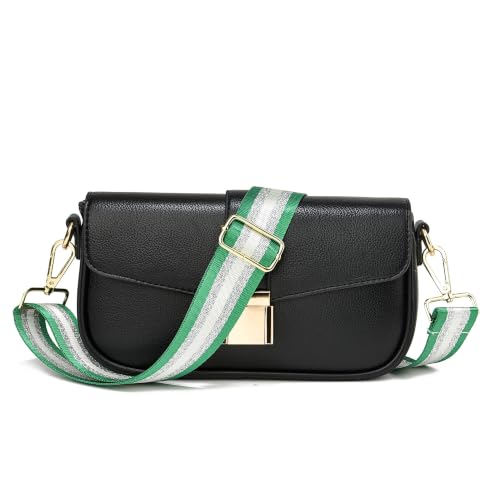 Image of LVYOUME Purse Strap Silver Hardware Wide Bag Straps Replacement Crossbody Adjustable Shoulder Strap for Purses
