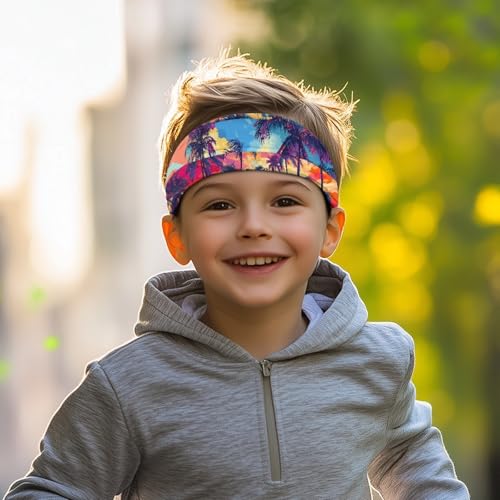 Kids Athletic Sweatbands Boys Non Slip Headbands for Children2
