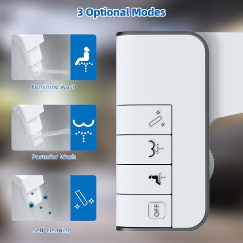 image for Hibbent Bidet Attachment for Toilet, Non-Electric Dual Nozzle for Fron
