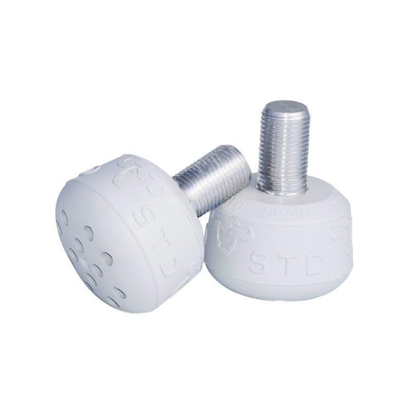 Freins quad patinage artistique STD Skates Elite blanc filetage européen 16mm ou impérial 5/8