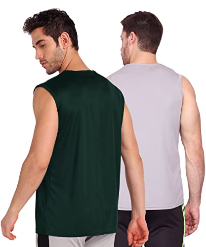 Image of TQH Sleeveless T Shirts for Men | Vest for Men | Tank Top Man | Sando for Man | Men's Sleeveless Gym Vest Round Neck Solid Casual T-Shirt for Workout Running Sports Beach