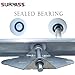 Surpass Garage Door Hardware Kit Roller/Hinge/Top Bracket/Wire Rope (for 8' Height Garage Doors)