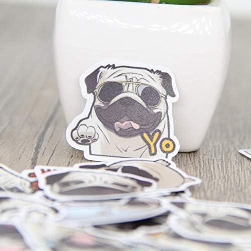 Sticker 40 Pcs/lot Pug Expression Paper Decal for Phone Car Case Waterproof Laptop Bicycle Notebook Backpack Kids Toy