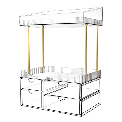 SNSLXH 4 Drawers Makeup Organizer - 4 Tier Makeup...
