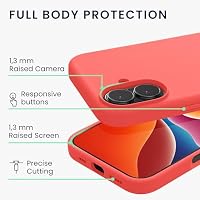 kwmobile Handyhülle für iPhone 17 Hülle, für iPhone 17 Case - Hülle Silikon - kabelloses Laden - Neon Koralle – Ansicht 4