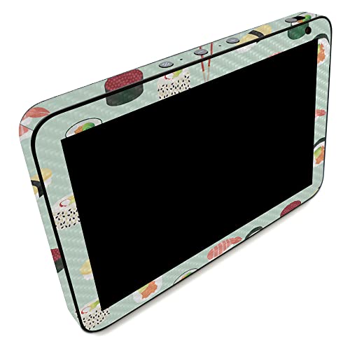 Image of MightySkins Carbon Fiber Skin Compatible with Amazon Echo Show 8 (Gen 2) - Sushi | Protective, Durable Textured Carbon Fiber Finish | Easy to Apply | Made in The USA