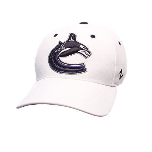 NHL Zephyr Vancouver Canucks Mens Breakaway Hat, X-Large, White