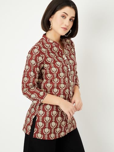 Image of Max Women's Cotton Blend Regular Fit Casual Kurta