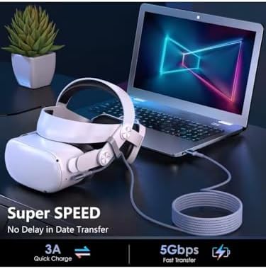 Daytona Vr5 Usb3.2 Oculus Quest 3/2/1 Pico 4 Aksesuarları ve PC/Steam VR, 5Gbps Yüksek Hızlı PC Veri Aktarımı, VR Kulaklık, Oyun Bilgisayarı, Sanal gerçeklik gözlüğü uyumlu 5 metre - Görsel 5