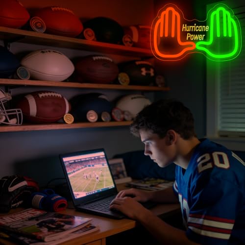 Image of University Neon Sign for Wall Decor Football Team Neon Light for Man Cave