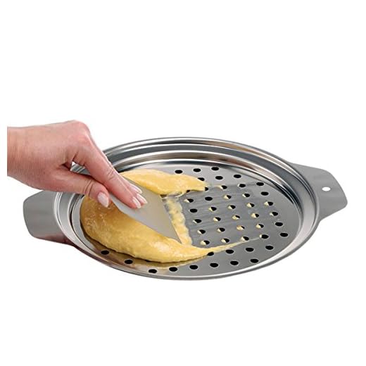 Hicook Stainless Steel Spaetzle Maker Lid with Scraper Traditional German Egg Noodle Maker Pan Pot Spaghetti Strainer