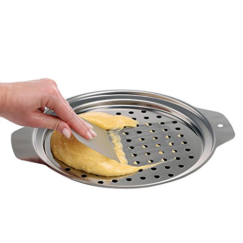 Hicook Stainless Steel Spaetzle Maker Lid with Scraper Traditional German Egg Noodle Maker Pan Pot Spaghetti Strainer by Hicook - Used condition - CA$14.96