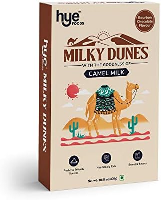 HYE FOODS Milky Dunes | Camel Milk Powder | Bourbon Chocolate | 300gms | 10.58 Oz