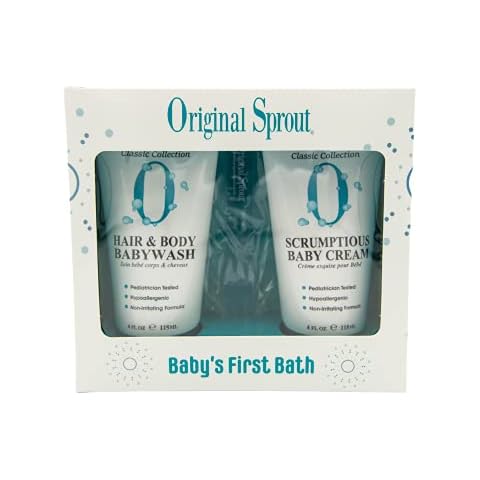Original Sprout Baby's First Bath - Hair & Body Wash + Baby Cream Cover