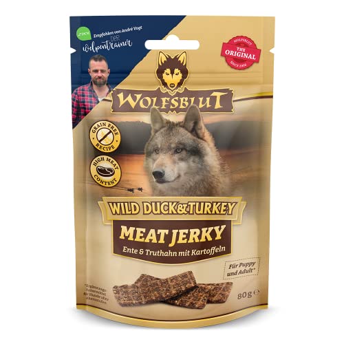 Produktbild von Wolfsblut Meat Jerky Wild Duck & Turkey - 6 x 80 g