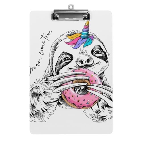Planchette A4 licorne paresseuse contre les feuilles volantes