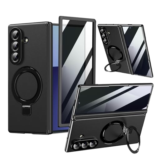 Étui de protection Samsung Z Fold 7 anti-espionnage avec charnière magnétique noire