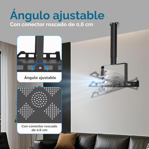 Soporte de pared para proyector Salange con pasacables integrado de alta carga 4