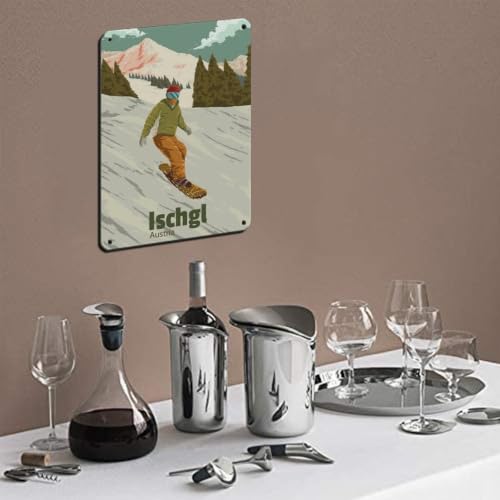 Décoration murale rétro Ischgl en métal de qualité supérieure 20x30 cm - 5