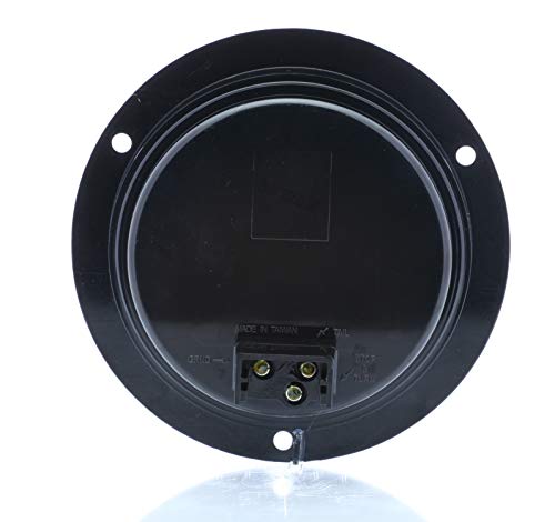 Lámpara LED roja redonda de 4" con brida de montaje miniatura 3