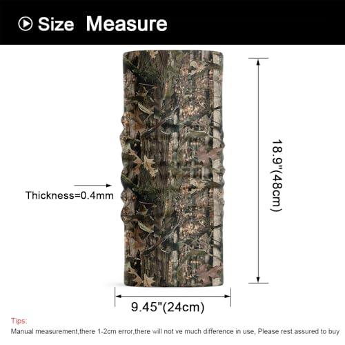 Image of WTACTFUL Camo Face Mask Men Women, 2-Pack Seamless Neck Gaiter Balaclava