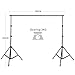 SH Heavy Duty Background Stand, 2x2M Backdrop Support System Kit with Carry Bag for Photography Photo Video Studio,Photography Studio1