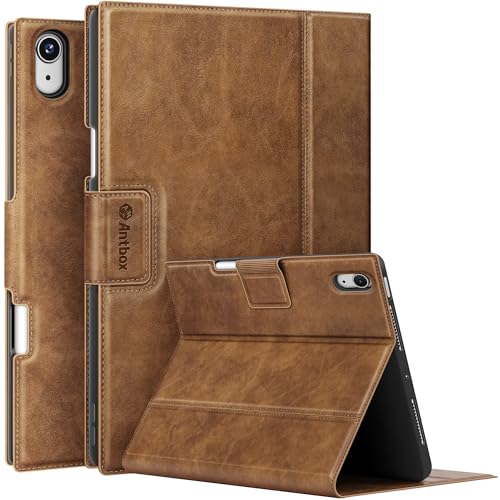 Image of Antbox Case for iPad Air 13 Inch 2026 M4 /2025 M3 /2024 M2, Tan | Premium Vegan Leather, Supports Pencil Pro and Pencil (USB-C), Auto Sleep /Wake, Built-in Pencil Holder