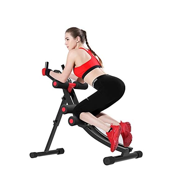 Fitlaya-Fitness-Core-Abdominal-Trainers-AB-Workout-Machine-Home-Gym-Strength-Training-Ab-Cruncher-Foldable-Fitness-Equipment Fitlaya Fitness Core & Abdominal Trainers AB Workout Machine Home Gym Strength Training Ab Cruncher Foldable Fitness Equipment (red01)