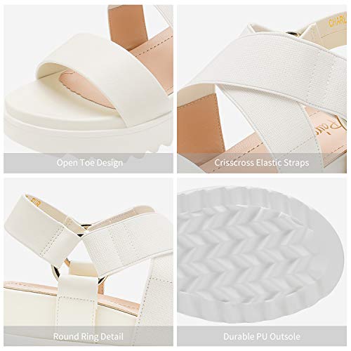 Image of DREAM PAIRS Women's Open Toe Ankle Strap Platform Wedge Sandals