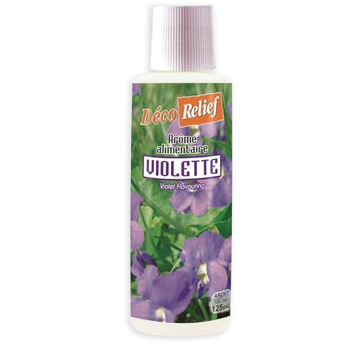 Déco Relief - Arôme Liquide Violette 125 ml - Arôme Alimentaire Pâtisserie & Yaourtière - Pour Gâteaux, Pâtisseries, Yaourts - Arôme Concentré - ARO07.